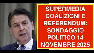 SUPERMEDIA COALIZIONI E REFERENDUM: SONDAGGIO POLITICO 14 NOVEMBRE 2025