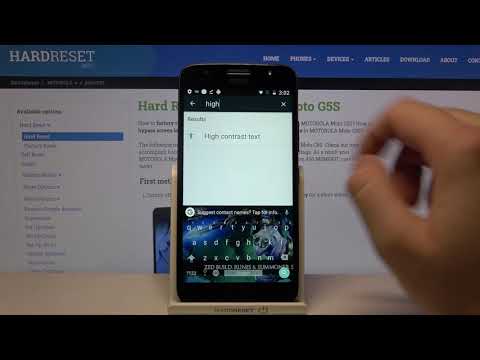 How to Activate High Contrast Text in Motorola Moto G5S- Enable High Contrast Fonts