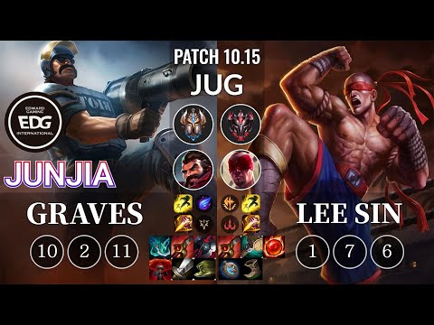 EDG JunJia Graves vs Lee Sin Jungle - KR Patch 10.15