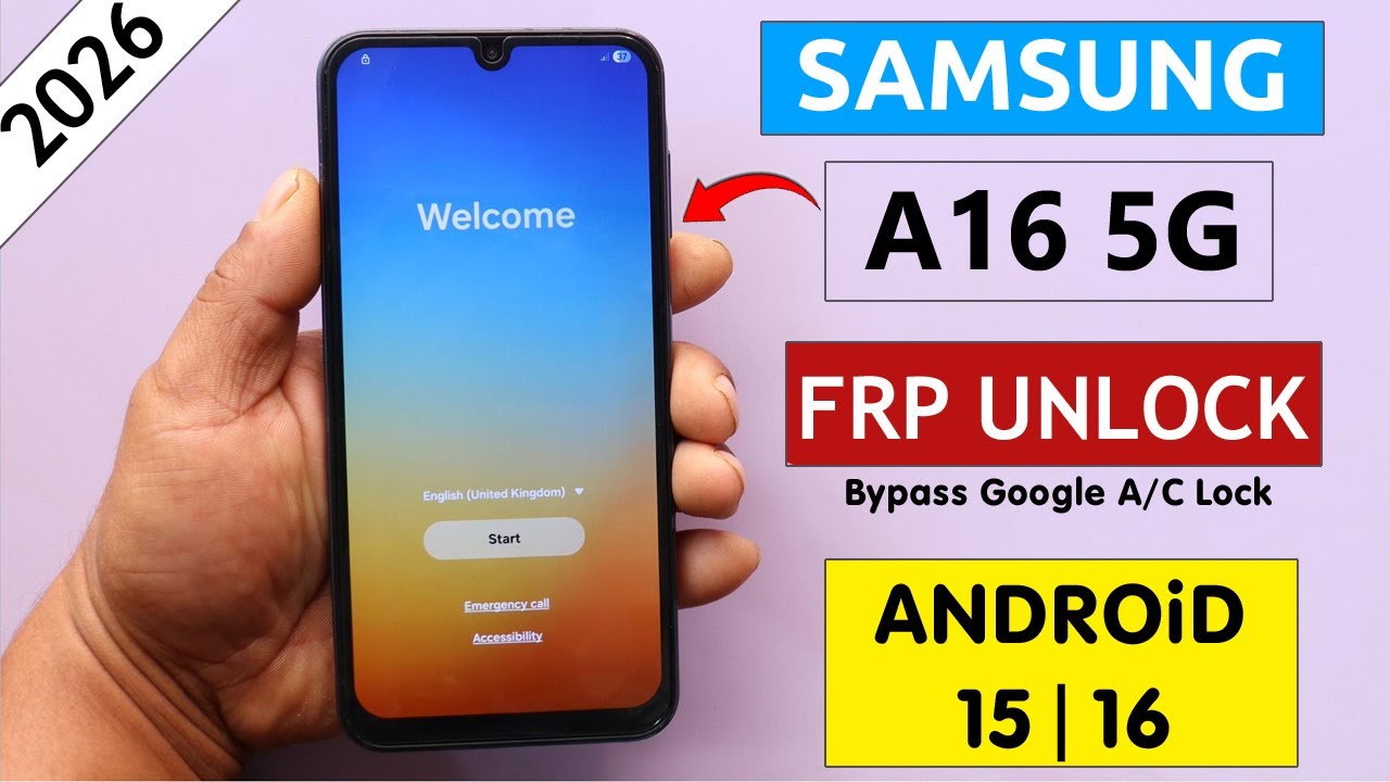 Samsung A16 5G Android 15/16 Frp Unlock/Bypass Google A/c Lock - No Test Point | One Click Free Tool