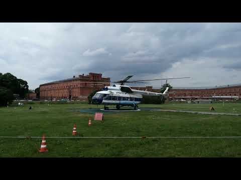 Посадка Ми-8ПС а/к Балтийские авиалинии в Санкт-Петербурге