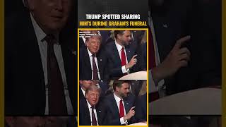 Trump CAUGHT Eating MINTS With Vance At Lindsey Graham's Funeral Service