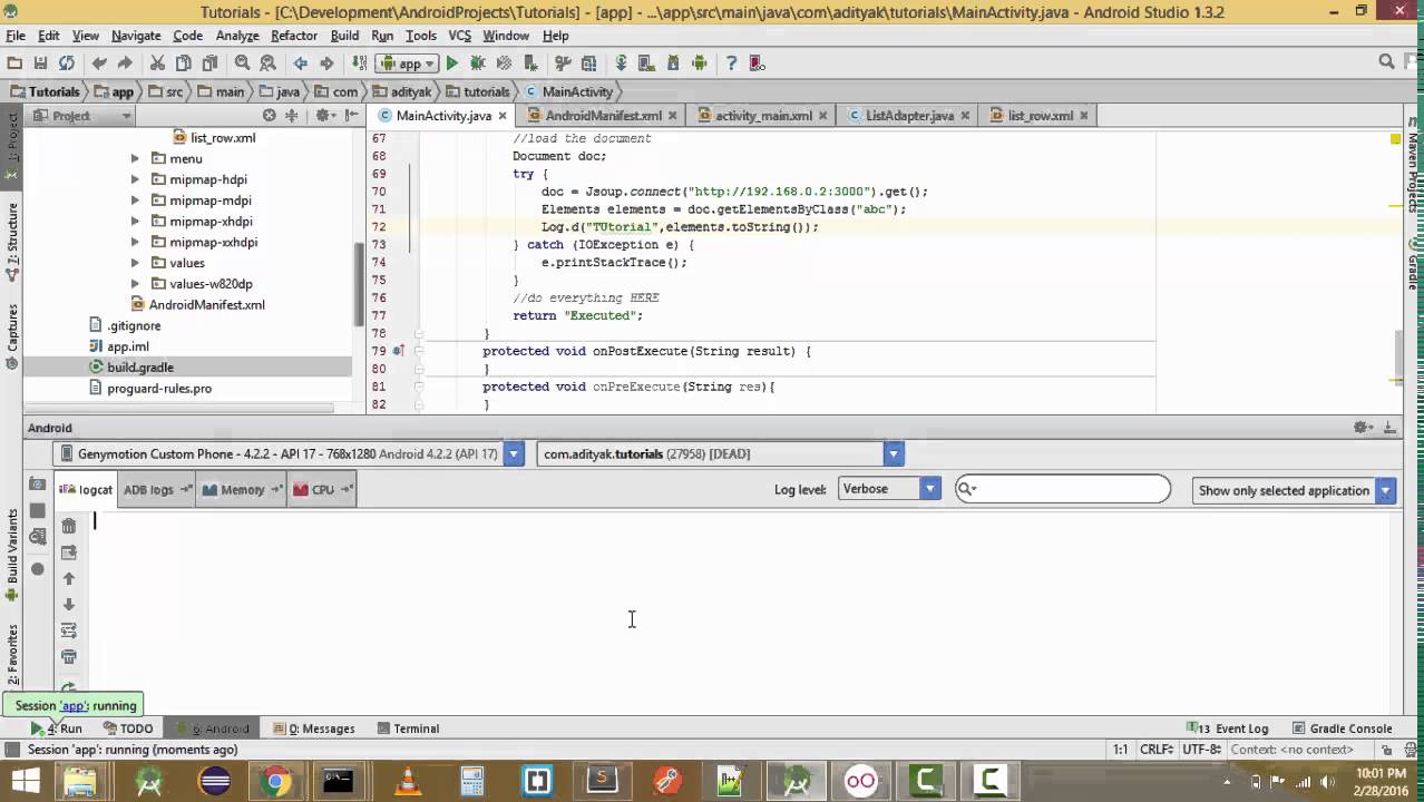 Parsing HTML using Jsoup on Android
