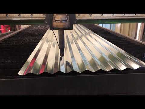 Corrugated Tin on a Cyrious Metal Works cnc plasma table.