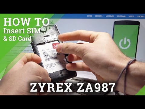 How to Insert Micro SIM Card to ZYREX ZA987 - Input Micro SD
