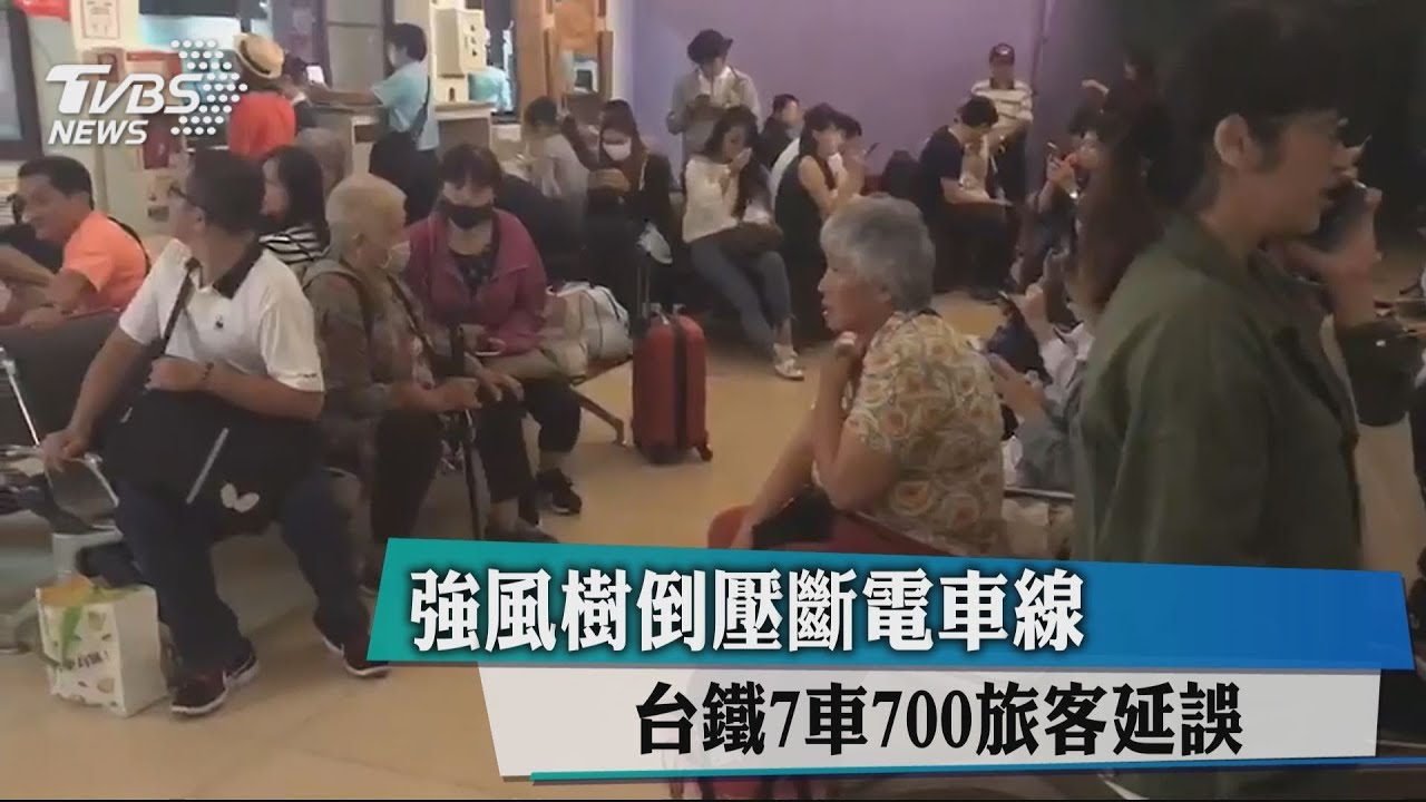 強風樹倒壓斷電車線　台鐵7車700旅客延誤