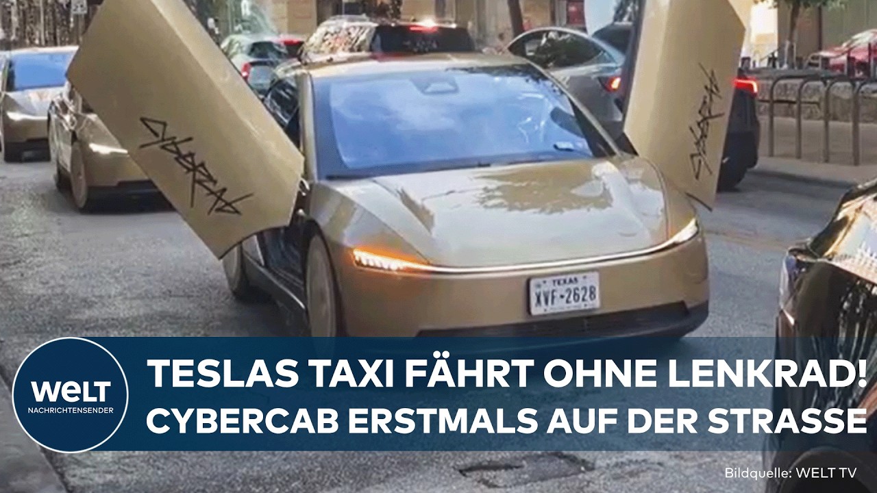 TESLA CYBERCAB: Ohne Lenkrad durch Austin! Musks autonomes Robotaxi erstmals auf der Straße