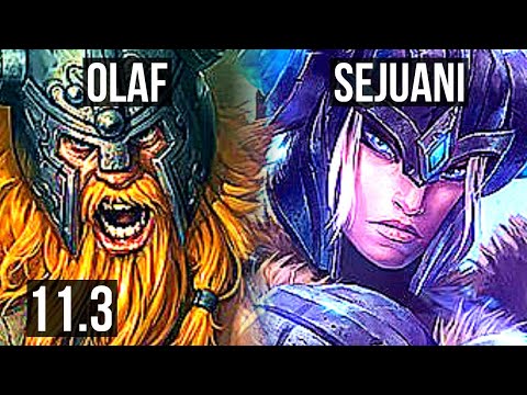 OLAF vs SEJUANI (JUNGLE) | 12/1/5, Legendary, 400+ games | EUW Master | v11.3