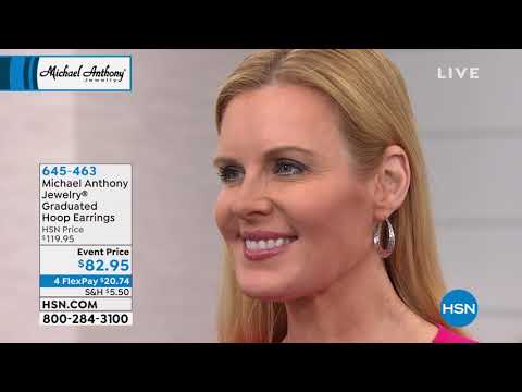 Michael Anthony Jewelry Sterling Silver Graduated Hoop E...