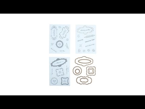 Anna Griffin Sentiment Stamps with Cutting Dies