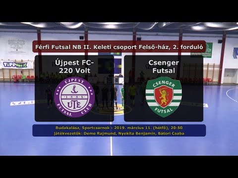 NBII: Újpest FC-220 Volt - Csenger Futsal 5-5 (2019.03.11, összefoglaló)