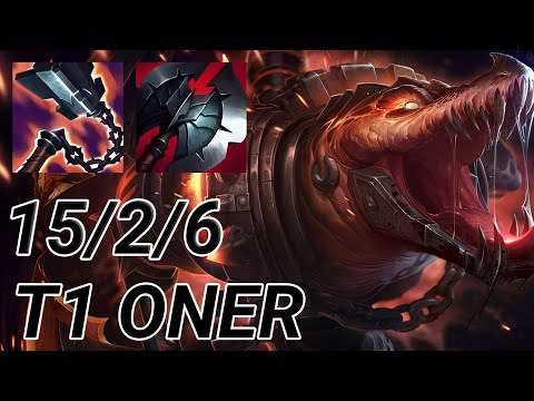 T1 Oner Renekton Top VS Olaf | KR Challenger Patch 13.13