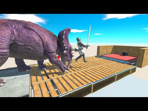 Crush The Bridge Or Triceratops Will Get You - Animal Revolt Battle Simulator
