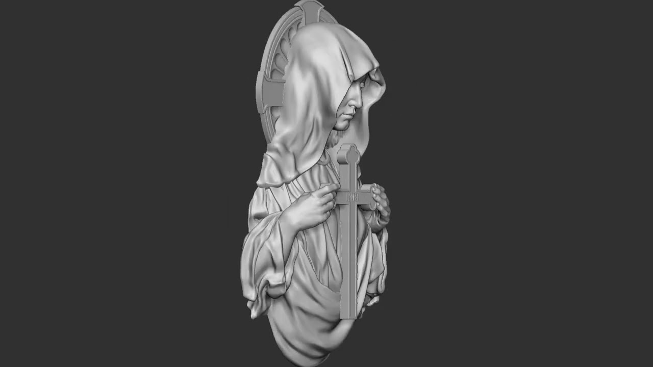 Mother Maria bas-relief 02 3D Print Model