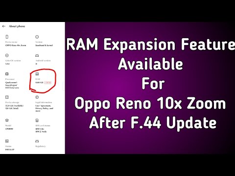 How To Extend RAM Size Oppo Reno 10x zoom | RAM Expansion Features Available For Oppo Reno 10x Zoom