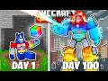 I Survived 100 Days As An ELEMENTAL TRANSFORMER In HARDCORE Minecraft