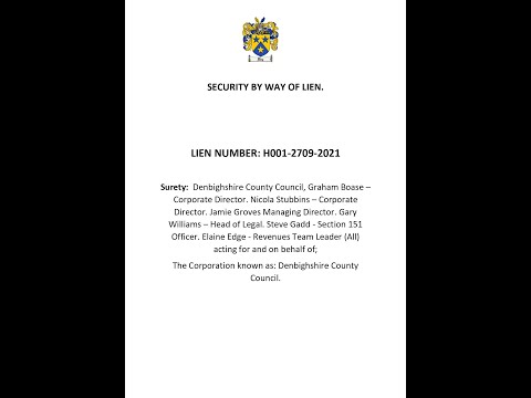 Security by way of Lien Denbighshire County Council H001 2709 2021