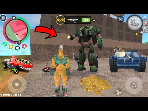 Rope Hero: Vice Town - (Golden Hero Find Treasure) Rope Hero vs Tank and Robot - Android Gameplay HD