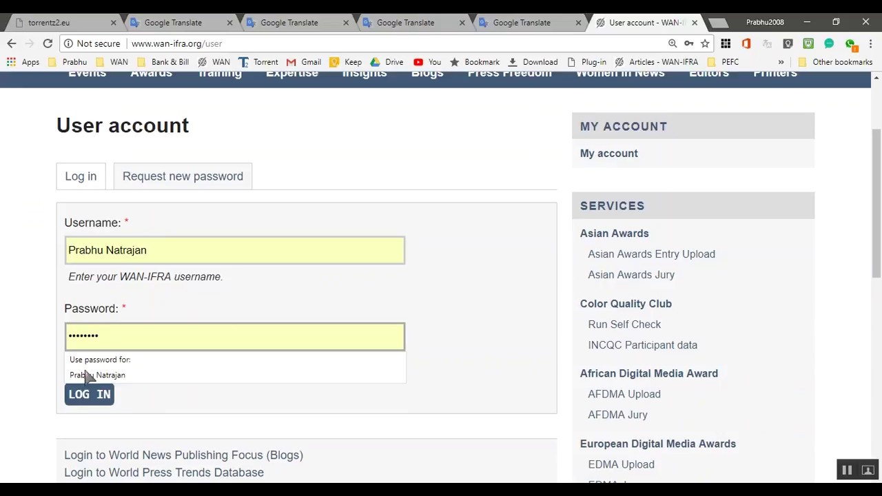 Login to your personal webpage & update Pre check  shipment details