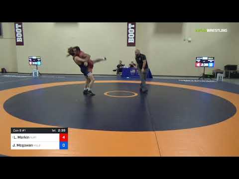 2018 Marine Corps US Open/UWW Junior Greco Roman 72 Con 8 #1 - Lenny Merkin (NJRT) Vs. Jon Mcgowan