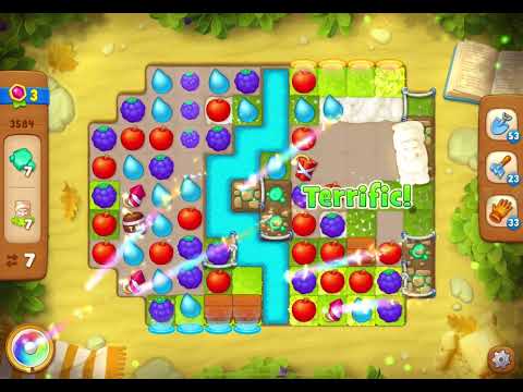 GardenScapes Level 3584 no boosters (15 moves)
