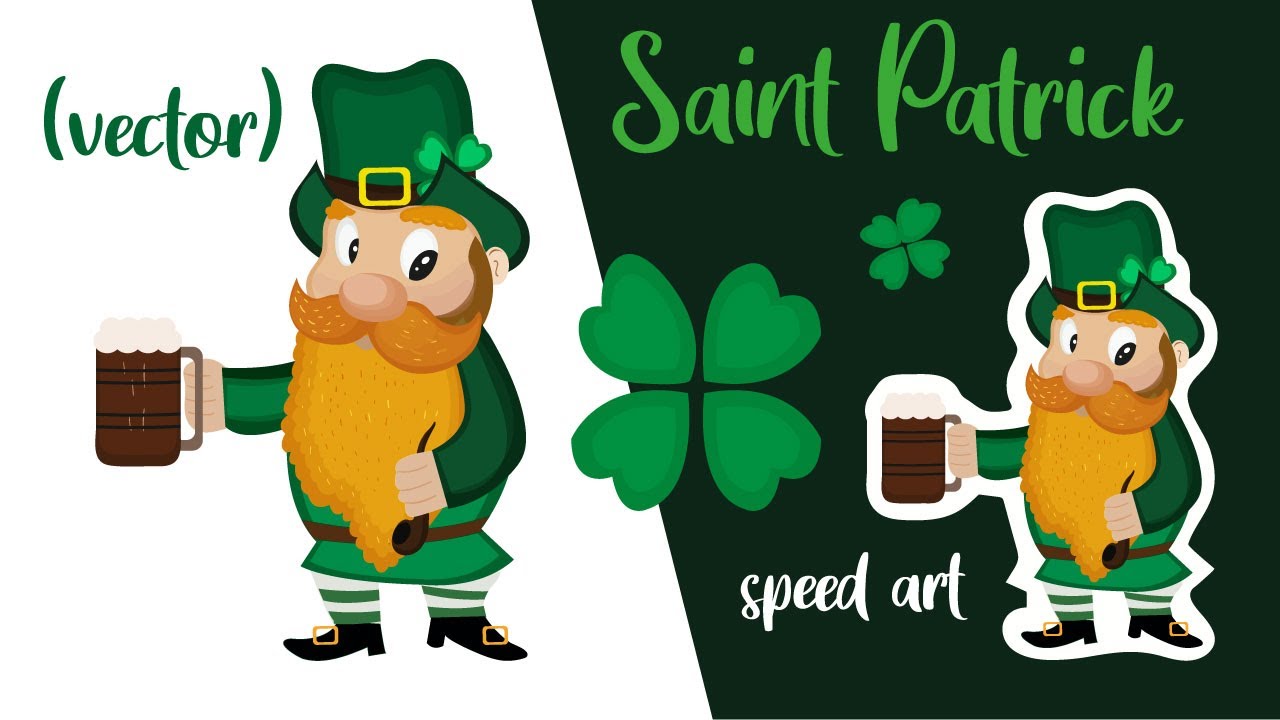 saint patrick vector speed art