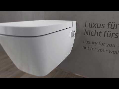 Mit dem TECEone Dusch-WC stellen wir perfekte Hygiene und einfache Bedienung ins Zentrum. Zwei Drehregler, seitlich und gut erreichbar am TECEone Dusch-WC angebracht, sind alles, was Sie für die perfekte Hygiene benötigen.