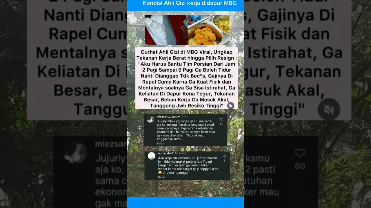 Kondisi Ahli gizi kerja di dapur MBG #viral  #shorts