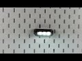 Výstražné LED svetlo 12V / 24V - 3 x 3W LED biely Predátor / ECER10 (80x28x19mm) - Video Youtube