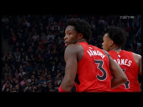 OG Anunoby Monster Throw Down - Raptors vs 76ers