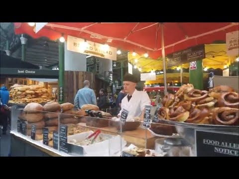 London walk: Borough Market, Southwark Cathedral, Golden Hinde, Clink Street, London Bridge, skyline