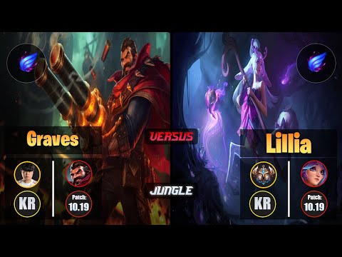Clid GRAVES (Jungle) [Phase Rush] VS LILLIA - Challenger KR Patch 10.19