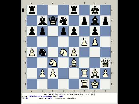 Frolyanov, Dmitry vs Kurnosov, Igor | Russia Chess U16 2001, Cherepovets