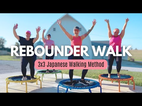 Rebounder Walk Workout 45 Minutes | 3x3 Japanese Walking Method for Beginners & Seniors thumbnail