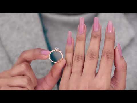 5 MM March Birthstone Aquamarine Solitaire Ring in 6 Prong Setting with Split Shank