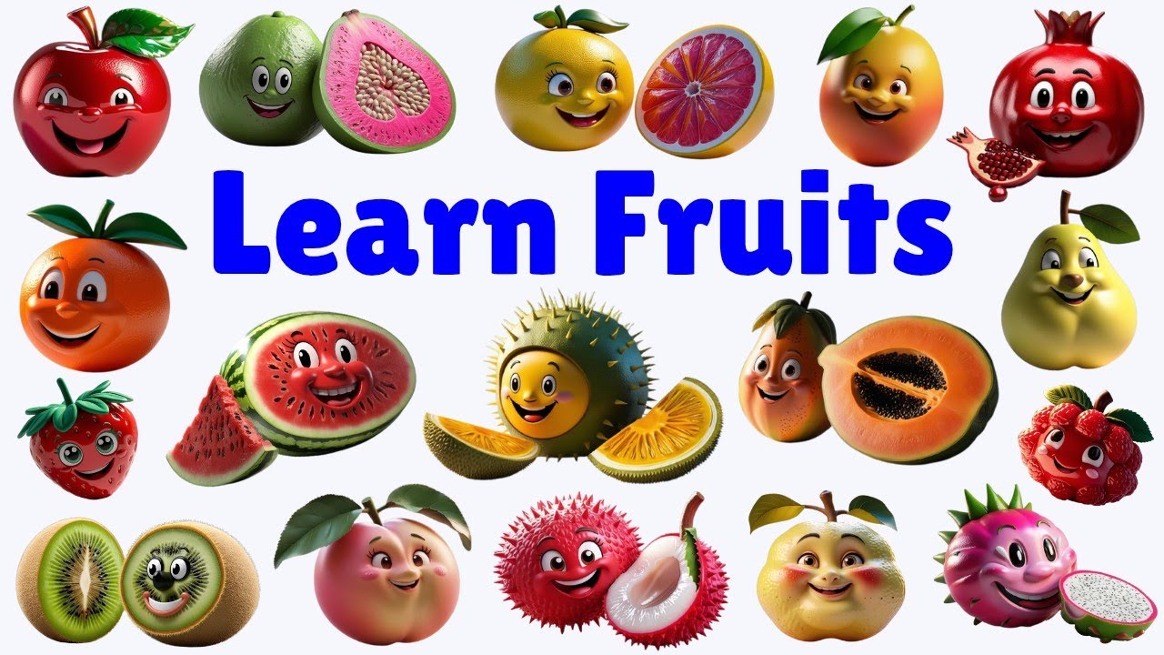 Fruits Name for Kids | Learn 50+ Fruits in English with Pictures | #fruit #fruits #educare