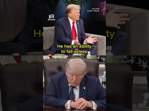 Trump appears to doze off multiple times after mocking "Sleepy Joe"