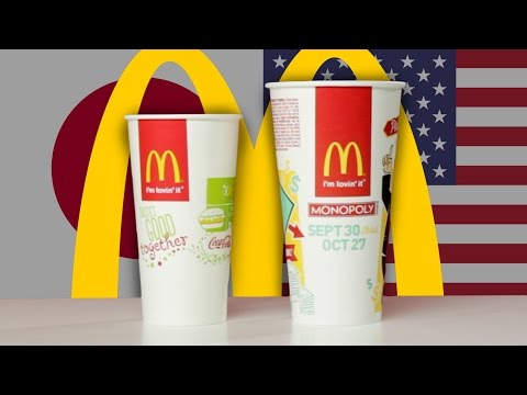 Tamanhos de xícaras do McDonald's em todo o mundo