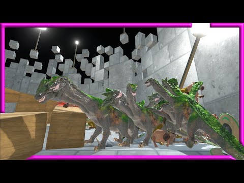 Attack on Mini Hydra Army on Workshop Spiral Tower - Animal Revolt Battle Simulator