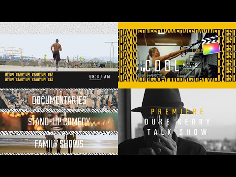 Channel Lineup Modular Template for Apple Motion & FCPX - MotionVFX