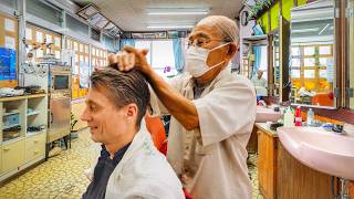 💈 Local Shave w/ Friendly Old School 82-Year-Old Okinawan Barber | Nago Japan