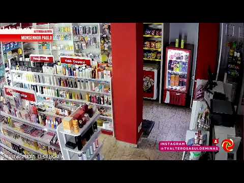 Alarme dispara durante furto em farmácia em Monsenhor Paulo