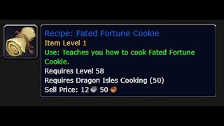 How to get the Fated Fortune Cookie Cooking Recipe!