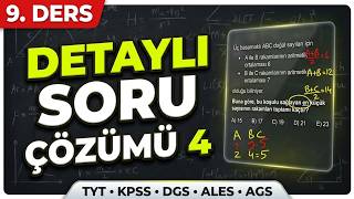 🧮 Özel Ders Formatında! (9. Ders)📘Detaylı Soru Çözümü 4 TYT, KPSS, DGS