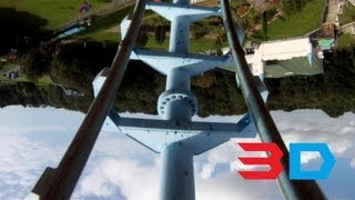 preview picture of video 'Wipeout 3D front seat on-ride HD POV Pleasurewood Hills'