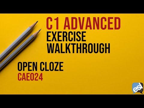 C1 Advanced Exam - Open Cloze Guided Correction | CAE024