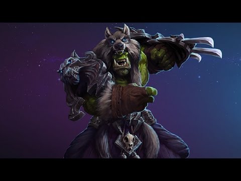 Heroes of the storm (Alpha): Rehgar - emotes,quotes and ability showcase