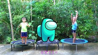 5 Minutes, 11 & 12 Times Tables, Easy Way to Learn Maths on a Trampoline