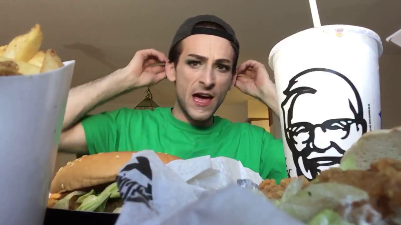 SHOVING KFC UP MY EARS AND NOSE