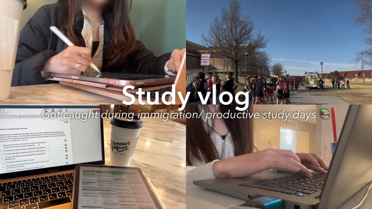 sub)study vlog📚 入国審査で捕まった話🇺🇸|法学部生の休日の過ごし方 |米国公認会計士,USCPA, working hard, productive days
